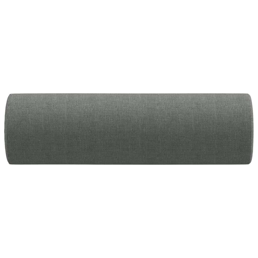 Cuscini Decorativi 2 pz Grigio Scuro Ã˜15x50 cm in Tessuto