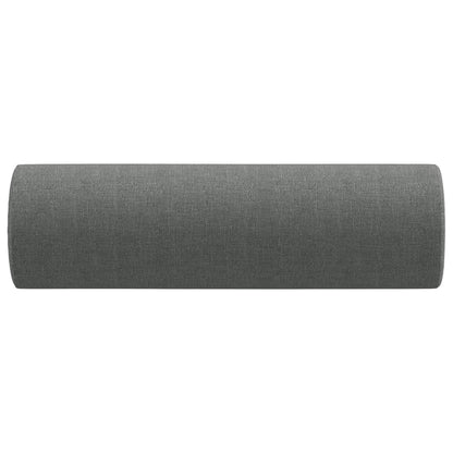 Cuscini Decorativi 2 pz Grigio Scuro Ã˜15x50 cm in Tessuto