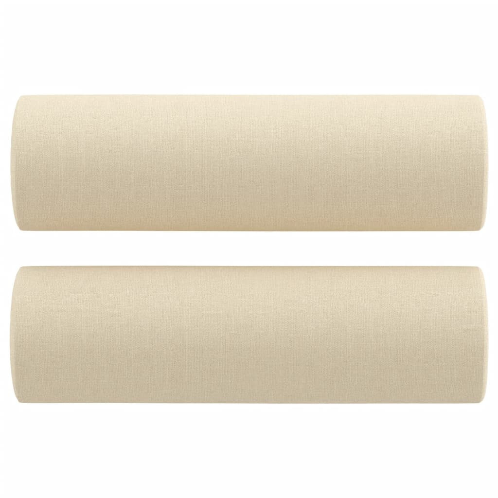 Cuscini Decorativi 2 pz Crema ÃƒËœ15x50 cm in Tessuto