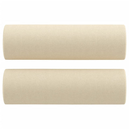 Cuscini Decorativi 2 pz Crema ÃƒËœ15x50 cm in Tessuto