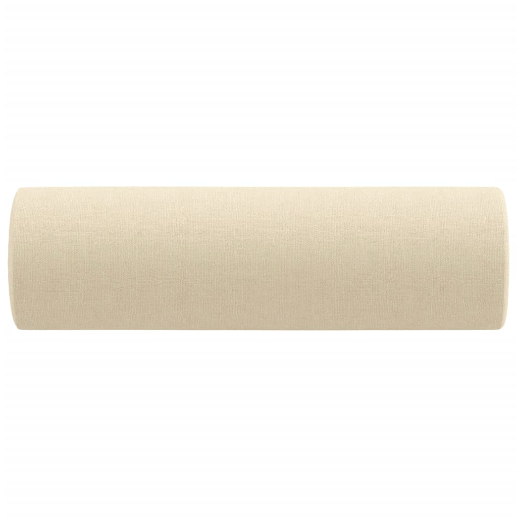 Cuscini Decorativi 2 pz Crema ÃƒËœ15x50 cm in Tessuto
