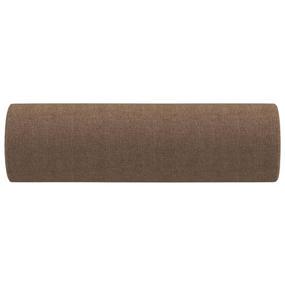 Cuscini Decorativi 2 pz Marrone Ã˜15x50 cm in Tessuto