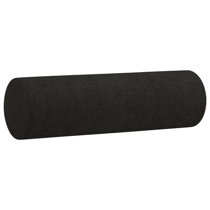 Cuscini Decorativi 2 pz Nero Ã˜15x50 cm in Tessuto