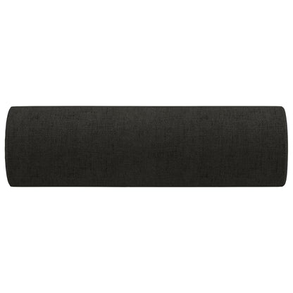 Cuscini Decorativi 2 pz Nero Ã˜15x50 cm in Tessuto