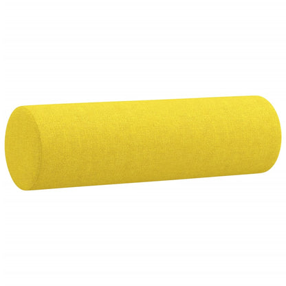 Cuscini Decorativi 2 pz Giallo Chiaro Ã˜15x50 cm in Tessuto