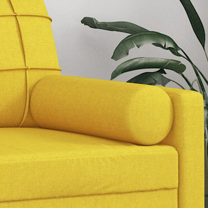 Cuscini Decorativi 2 pz Giallo Chiaro Ã˜15x50 cm in Tessuto