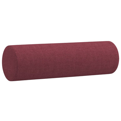 Cuscini Decorativi 2 pz Rosso Vino Ã˜15x50 cm in Tessuto