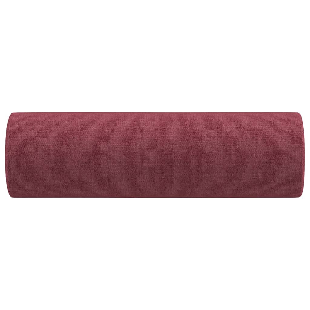 Cuscini Decorativi 2 pz Rosso Vino Ã˜15x50 cm in Tessuto