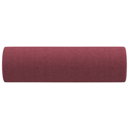 Cuscini Decorativi 2 pz Rosso Vino Ã˜15x50 cm in Tessuto