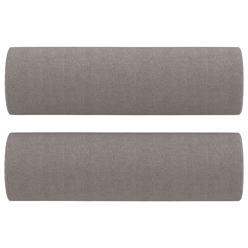 Cuscini Decorativi 2 pz Tortora Ã˜15x50 cm in Tessuto