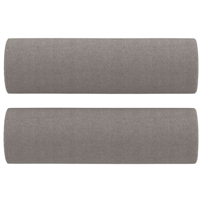 Cuscini Decorativi 2 pz Tortora Ã˜15x50 cm in Tessuto