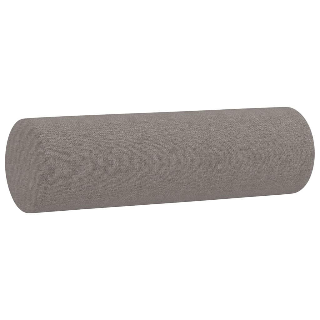 Cuscini Decorativi 2 pz Tortora Ã˜15x50 cm in Tessuto