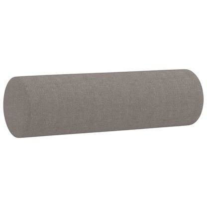 Cuscini Decorativi 2 pz Tortora Ã˜15x50 cm in Tessuto