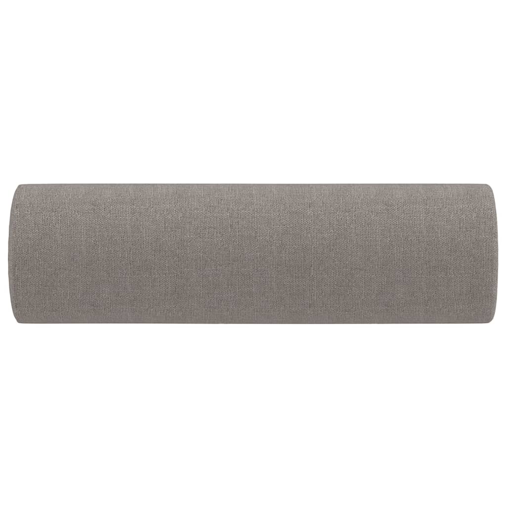 Cuscini Decorativi 2 pz Tortora Ã˜15x50 cm in Tessuto