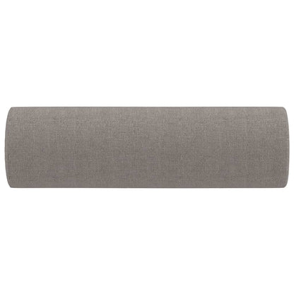 Cuscini Decorativi 2 pz Tortora Ã˜15x50 cm in Tessuto
