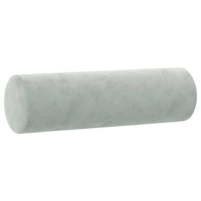 Cuscini Decorativi 2 pz Grigio Chiaro Ã˜15x50 cm in Velluto