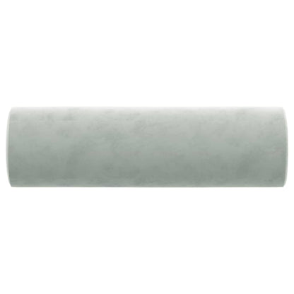 Cuscini Decorativi 2 pz Grigio Chiaro Ã˜15x50 cm in Velluto