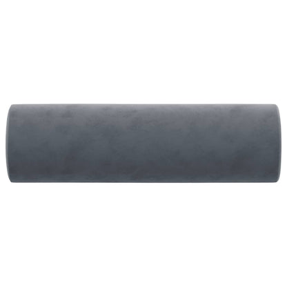 Cuscini Decorativi 2 pz Grigio Scuro Ã˜15x50 cm in Velluto
