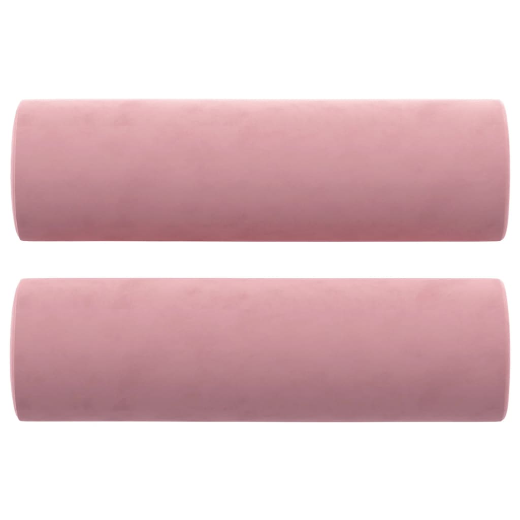Cuscini Decorativi 2 pz Rosa ÃƒËœ15x50 cm in Velluto