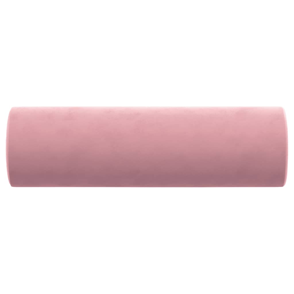 Cuscini Decorativi 2 pz Rosa ÃƒËœ15x50 cm in Velluto