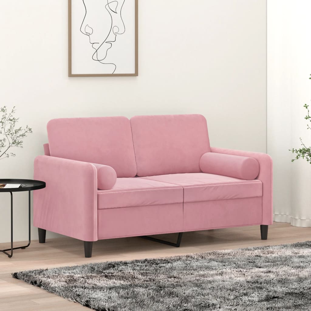 Cuscini Decorativi 2 pz Rosa ÃƒËœ15x50 cm in Velluto