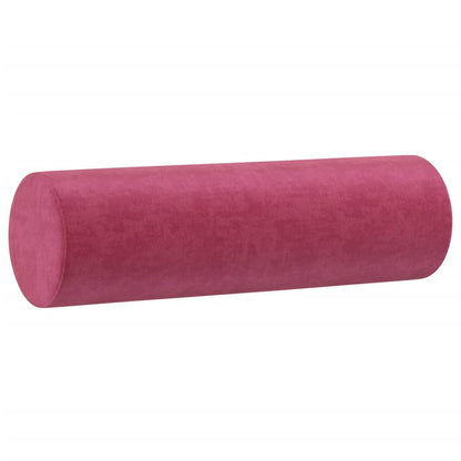 Cuscini Decorativi 2 pz Rosso Vino Ã˜15x50 cm in Velluto