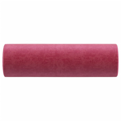 Cuscini Decorativi 2 pz Rosso Vino Ã˜15x50 cm in Velluto