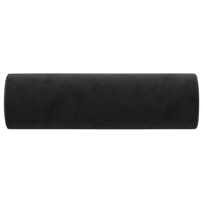 Cuscini Decorativi 2 pz Nero Ã˜15x50 cm in Velluto