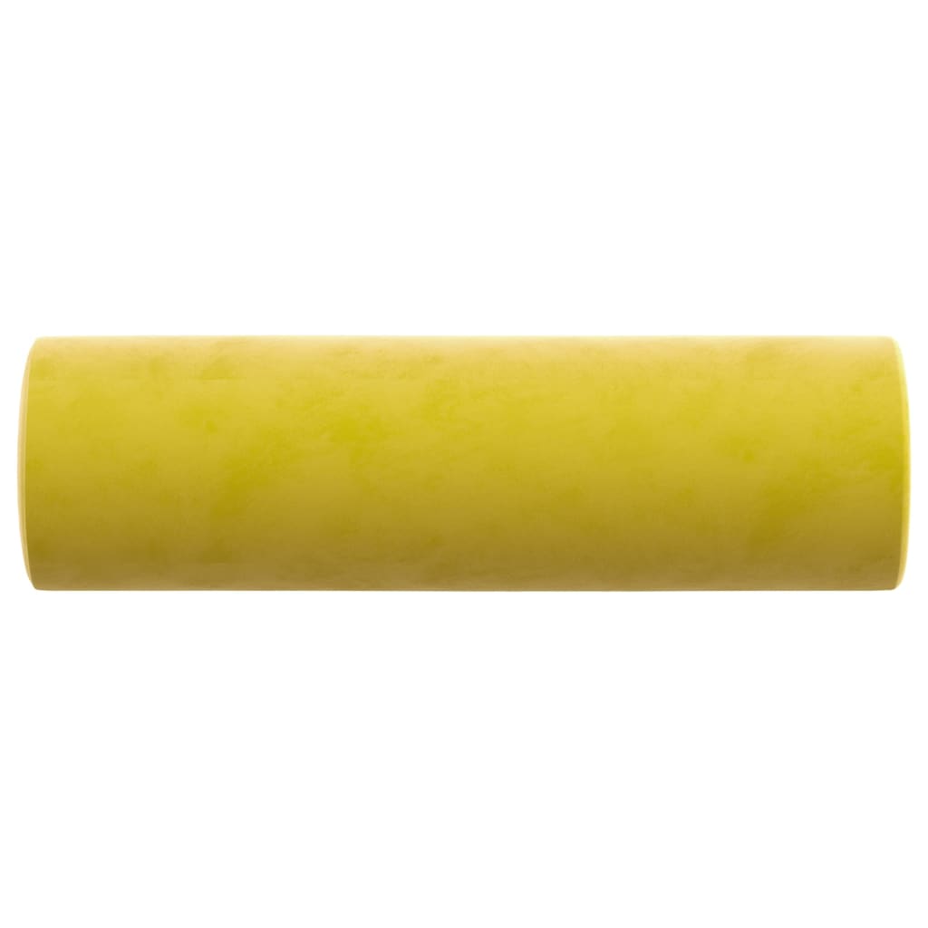 Cuscini Decorativi 2 pz Giallo Ã˜15x50 cm in Velluto