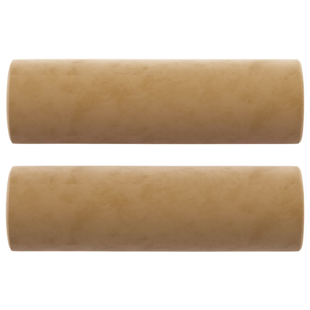 Cuscini Decorativi 2 pz Marrone Ã˜15x50 cm in Velluto