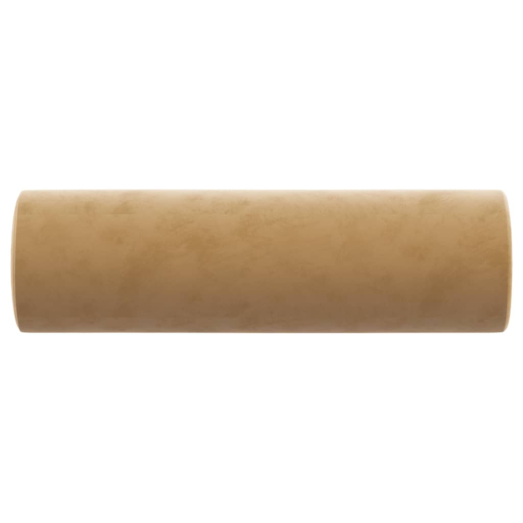 Cuscini Decorativi 2 pz Marrone Ã˜15x50 cm in Velluto
