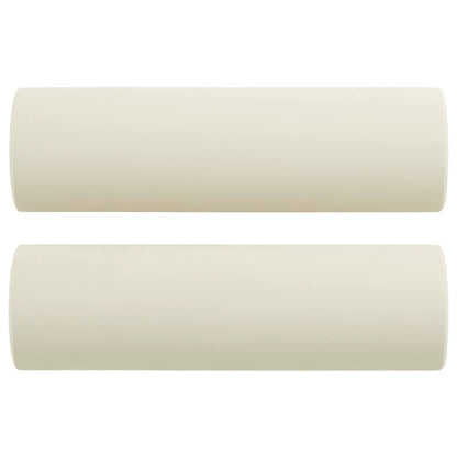 Cuscini Decorativi 2 pz Crema Ã˜15x50 cm in Velluto
