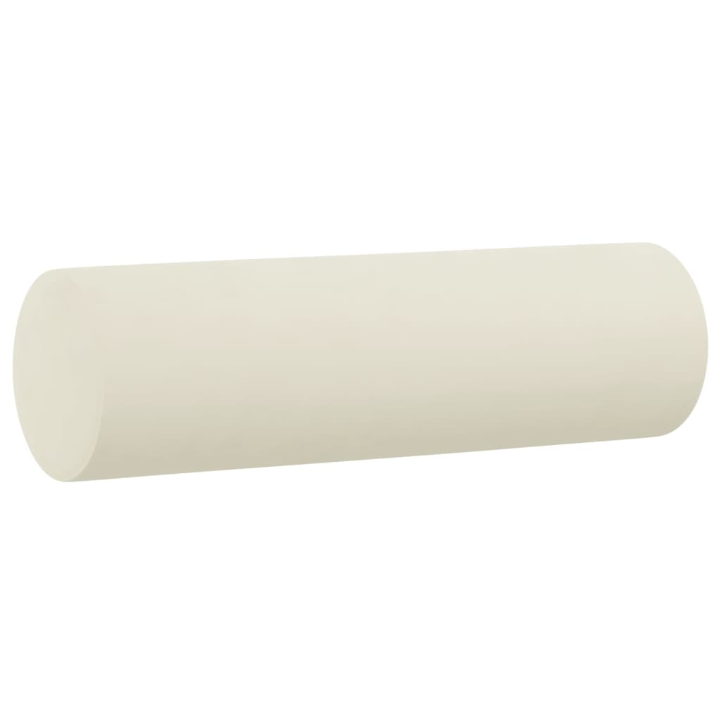 Cuscini Decorativi 2 pz Crema Ã˜15x50 cm in Velluto