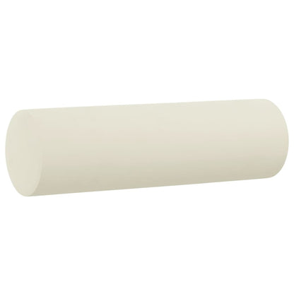 Cuscini Decorativi 2 pz Crema Ã˜15x50 cm in Velluto