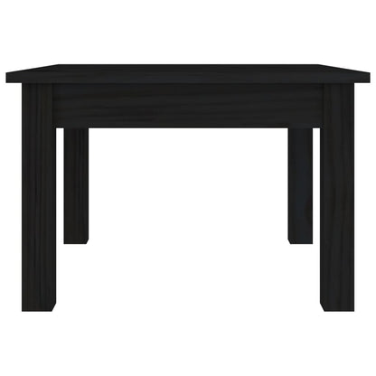 Tavolino da Salotto Nero 45x45x30 cm Legno Massello di Pino