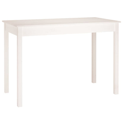 Tavolo da Pranzo Bianco 110x55x75 cm in Legno Massello di Pino