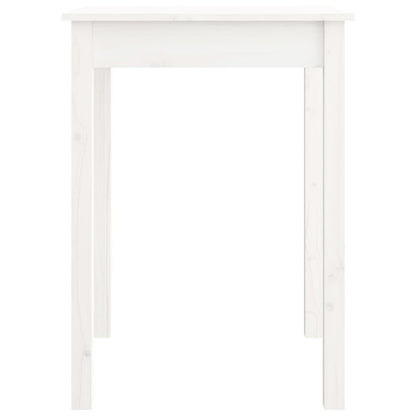 Tavolo da Pranzo Bianco 55x55x75 cm in Legno Massello di Pino
