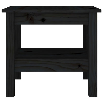 Tavolino da Salotto Nero 45x45x40 cm Legno Massello di Pino