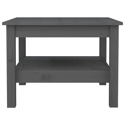Tavolino da Salotto Grigio 55x55x40 cm Legno Massello di Pino