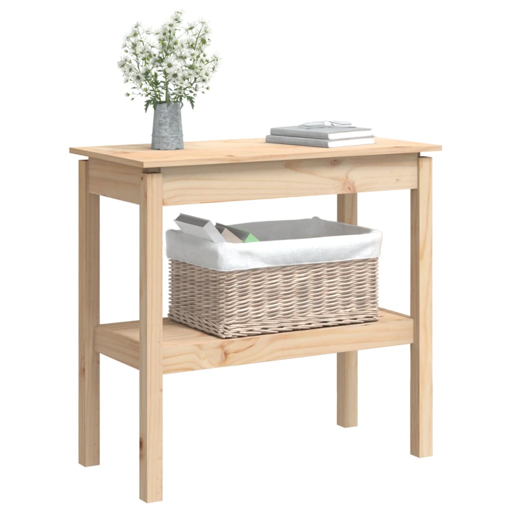 Tavolo Consolle 80x40x75 cm in Legno Massello di Pino