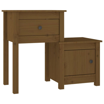 Comodino ambra 79,5x38x65,5 cm in Legno Massello di Pino