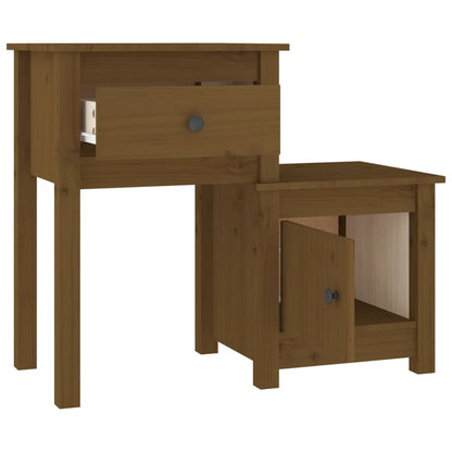 Comodino ambra 79,5x38x65,5 cm in Legno Massello di Pino