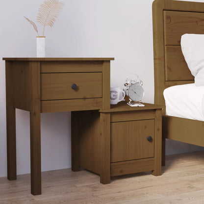 Comodino ambra 79,5x38x65,5 cm in Legno Massello di Pino