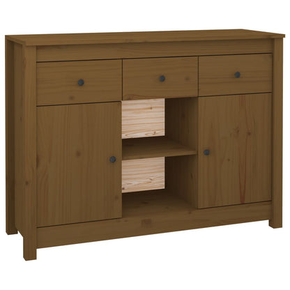 Credenza Marrone Ambra 100x35x74,5 cm in Legno Massello di Pino