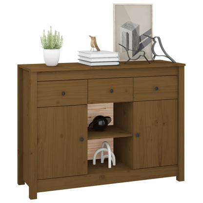 Credenza Marrone Ambra 100x35x74,5 cm in Legno Massello di Pino