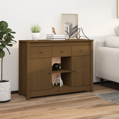 Credenza Marrone Ambra 100x35x74,5 cm in Legno Massello di Pino