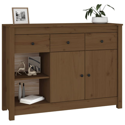 Credenza Marrone Ambrato 100x35x74 cm in Legno Massello di Pino