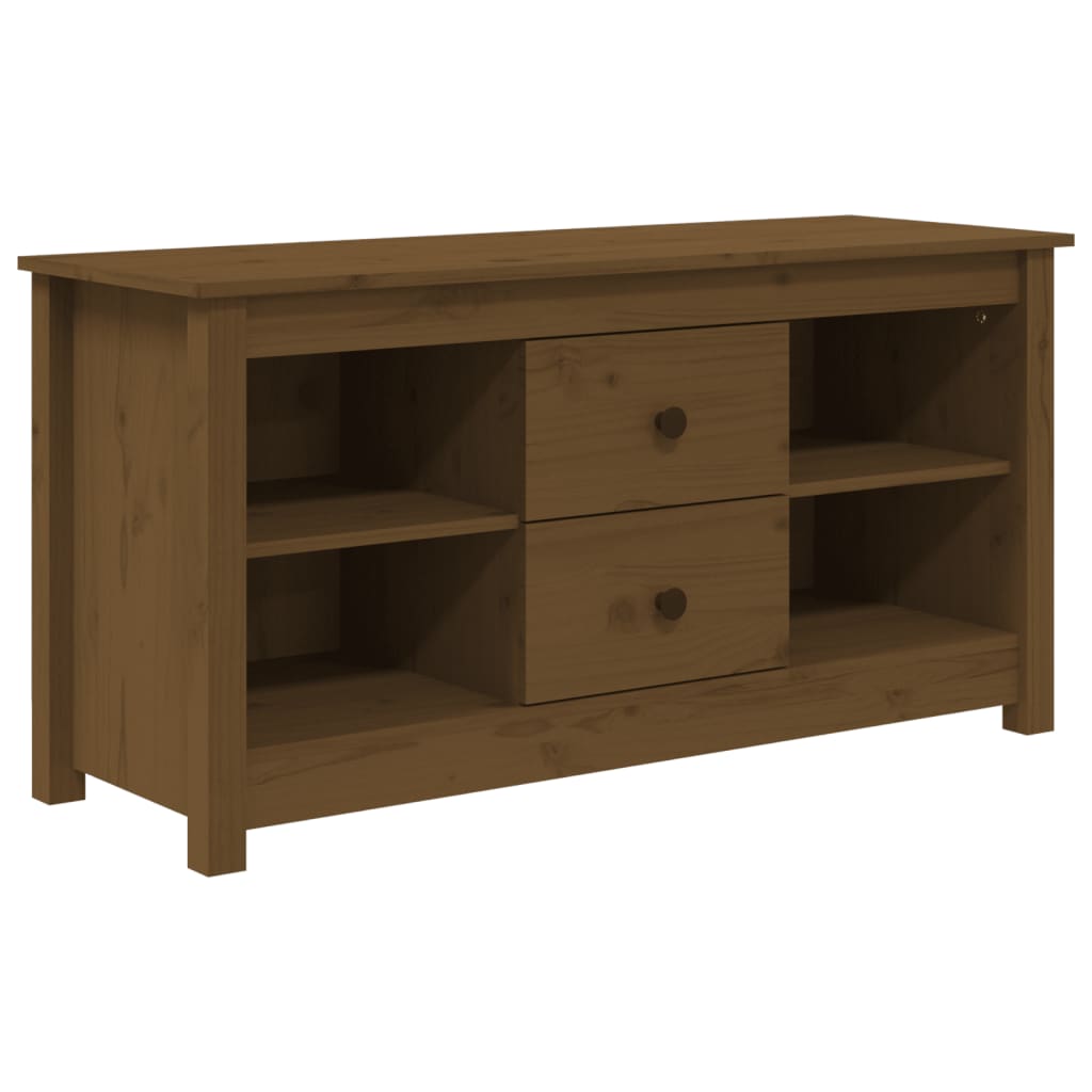 Mobile Porta TV Ambra 103x36,5x52 cm in Legno Massello di Pino