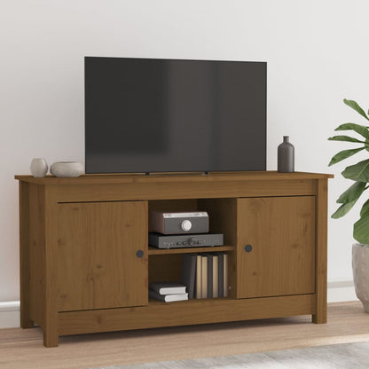 Mobile Porta TV Ambra 103x36,5x52 cm in Legno Massello di Pino