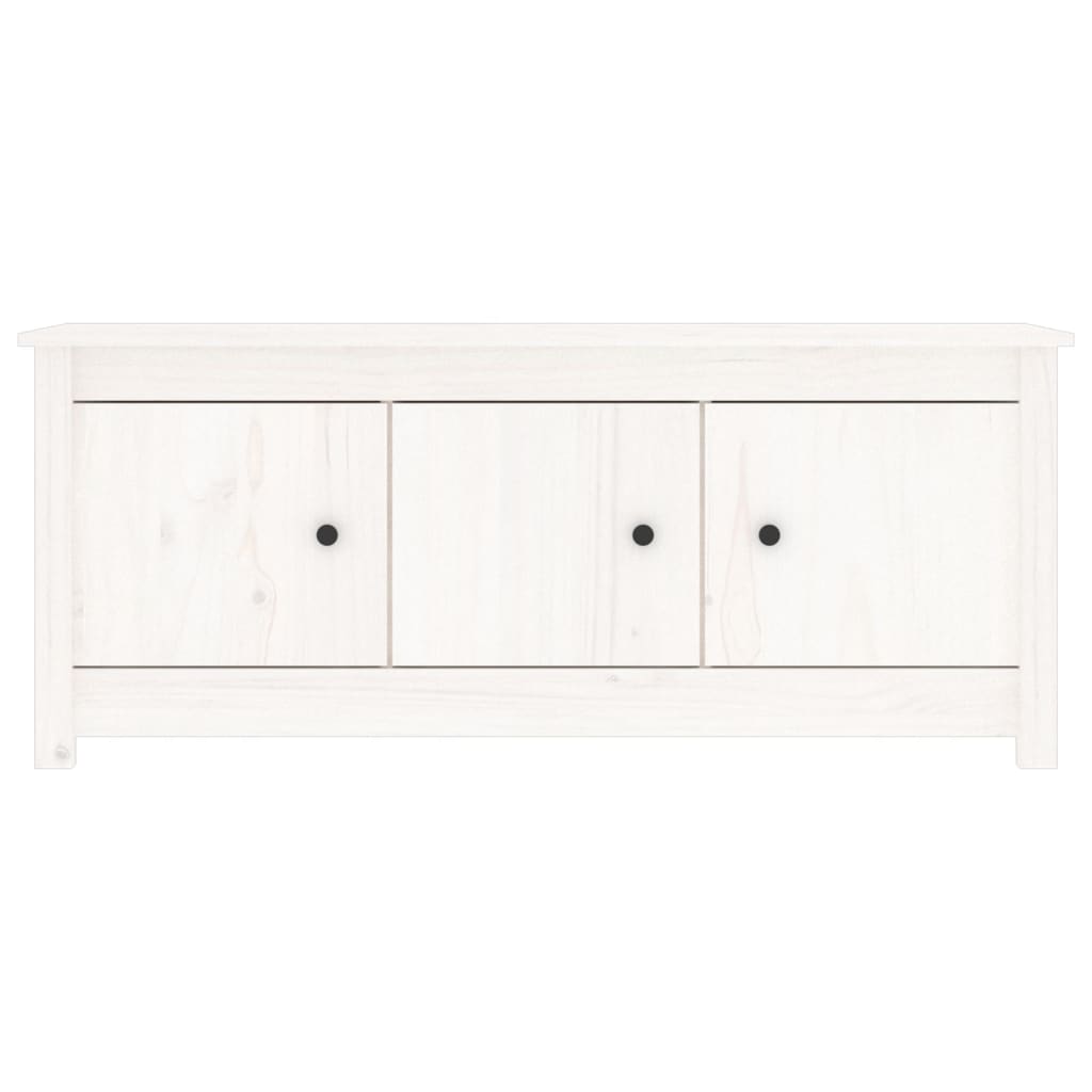 Scarpiera Bianca 110x38x45,5 cm in Legno Massello di Pino
